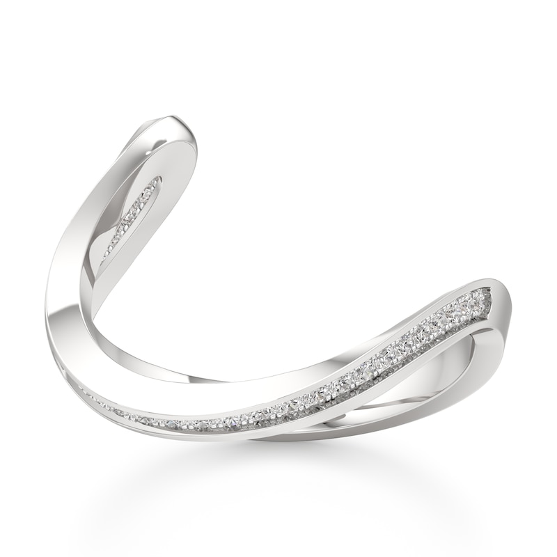 Main Image 1 of J'Lure Lab-Grown Diamond Contour Wedding Band 1/5 ct tw 18K White Gold