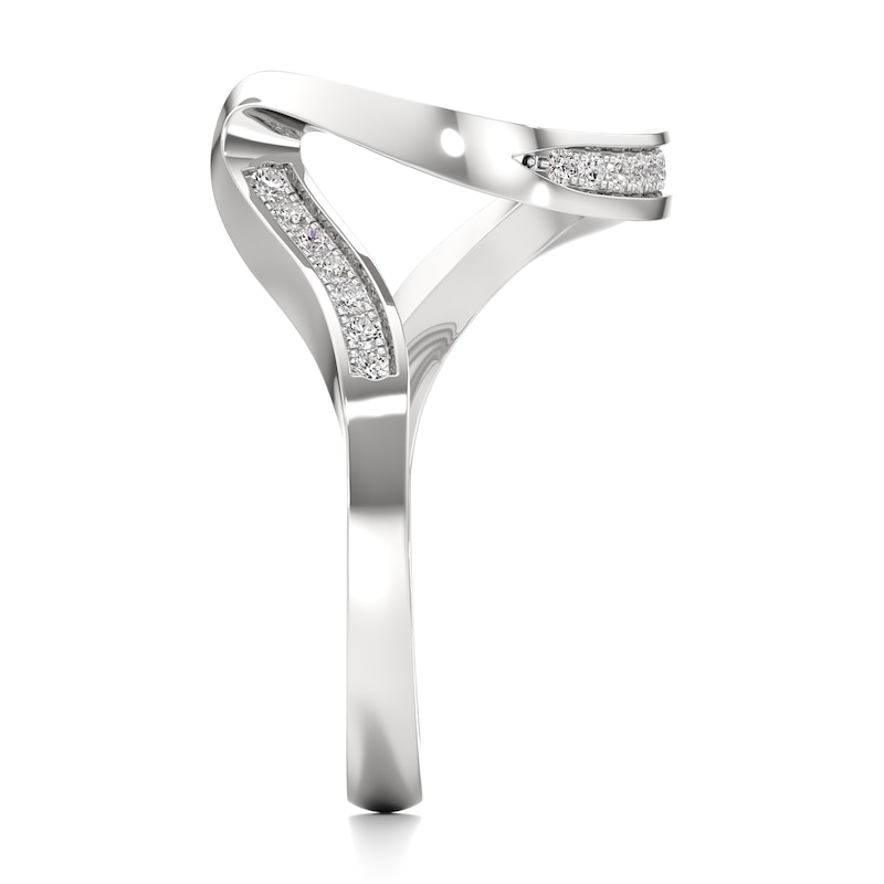 Main Image 3 of J'Lure Lab-Grown Diamond Contour Wedding Band 1/5 ct tw 18K White Gold