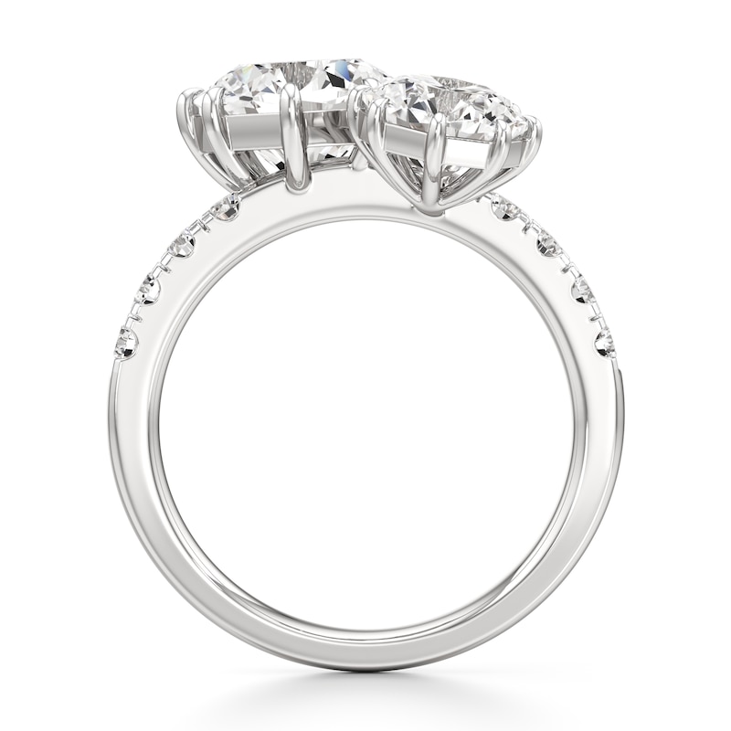 Main Image 2 of J'Lure Octagon Brilliant-Cut Two-Stone Lab-Grown Diamond Engagement Ring 3-1/3 ct tw 18K White Gold