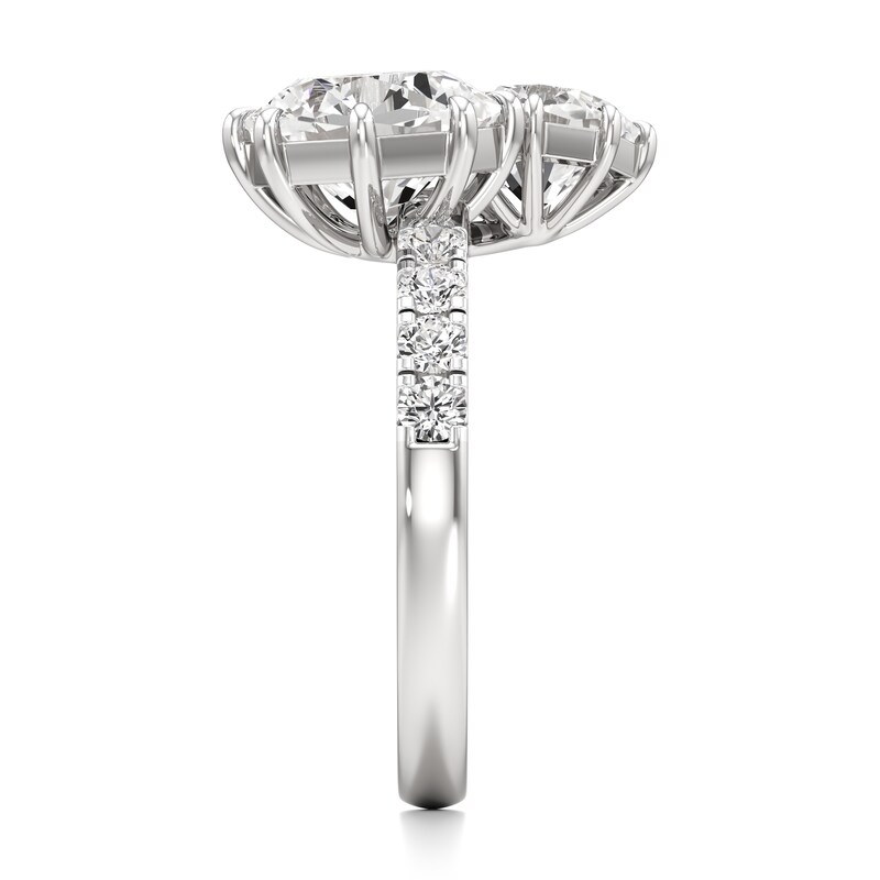 Main Image 3 of J'Lure Octagon Brilliant-Cut Two-Stone Lab-Grown Diamond Engagement Ring 3-1/3 ct tw 18K White Gold