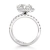 Thumbnail Image 2 of J'Lure Square-Emerald Step-Cut Lab-Grown Diamond Spiral Engagement Ring 3-3/4 ct tw 18K White Gold