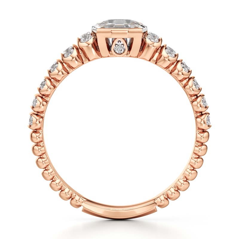 Main Image 2 of J'Lure Oval Portrait-Cut Lab-Grown Diamond Engagement Ring 1-1/4 ct tw 18K Rose Gold