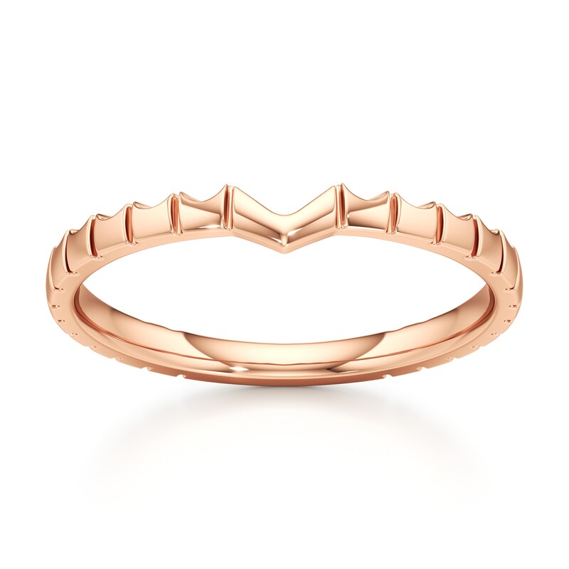 Main Image 1 of J'Lure Contour Wedding Band 18K Rose Gold