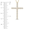 Thumbnail Image 4 of Lab-Grown Diamond Cross Necklace 1 ct tw 14K Yellow Gold 18"