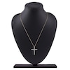 Thumbnail Image 5 of Lab-Grown Diamond Cross Necklace 1 ct tw 14K Yellow Gold 18"
