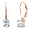 Thumbnail Image 2 of Round-Cut Lab-Grown Diamond Solitaire Drop Earrings 1 ct tw 14K Rose Gold (SI2/F)