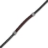 Thumbnail Image 2 of Men's Brown Leather Bracelet Black Ion-Plated Stainless Steel 8.5"