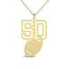 Thumbnail Image 3 of Engravable Sports Number Necklace 24K Yellow Gold-Plated Sterling Silver 18"