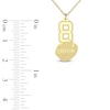 Thumbnail Image 9 of Engravable Sports Number Necklace 24K Yellow Gold-Plated Sterling Silver 18"