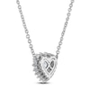 Thumbnail Image 3 of Heart-Shaped Lab-Grown Diamond Halo Necklace 5/8 ct tw 14K White Gold 18"