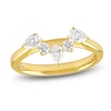 Thumbnail Image 1 of Storied Diamond Desert Sands of Eternity Pear-Shaped & Round-Cut Contour Anniversary Ring 5/8 ct tw 18K Yellow Gold