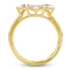 Thumbnail Image 2 of Storied Diamond Desert Sands of Eternity Pear-Shaped & Round-Cut Contour Anniversary Ring 5/8 ct tw 18K Yellow Gold