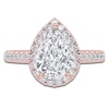 Thumbnail Image 3 of Pear-Shaped Lab-Grown Diamond Halo Engagement Ring 2 ct tw 14K Rose Gold