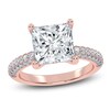 Thumbnail Image 1 of Princess-Cut Lab-Grown Diamond Engagement Ring 2-1/2 ct tw 14K Rose Gold