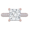 Thumbnail Image 3 of Princess-Cut Lab-Grown Diamond Engagement Ring 2-1/2 ct tw 14K Rose Gold
