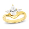 Thumbnail Image 1 of Storied Diamond Desert Sands of Eternity Pear-Shaped Three-Stone Engagement Ring 1-3/8 ct tw 18K Yellow Gold