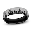Thumbnail Image 1 of Men's Treeline Comfort-Fit Wedding Band Black & Gray Titanium 6.5mm