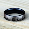 Thumbnail Image 4 of Men's Treeline Comfort-Fit Wedding Band Black & Gray Titanium 6.5mm
