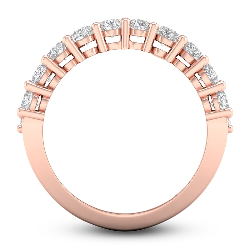 Main Image 3 of Marquise-Cut & Pear-Shaped Lab-Grown Diamond Three-Row Ring 4-3/4 ct tw 14K Rose Gold