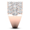 Thumbnail Image 4 of Marquise-Cut & Pear-Shaped Lab-Grown Diamond Three-Row Ring 4-3/4 ct tw 14K Rose Gold