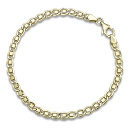Italia D'Oro Valentino Chain Bracelet 5mm Hollow 14K Yellow Gold 8.5"