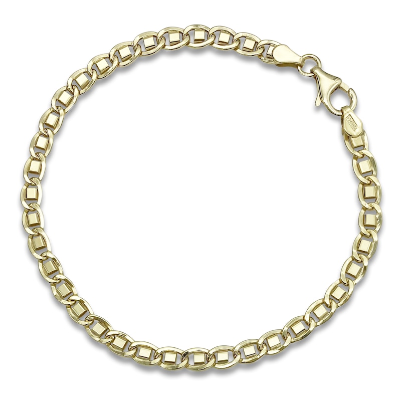 Main Image 1 of Italia D'Oro Valentino Chain Bracelet 5mm Hollow 14K Yellow Gold 8.5"