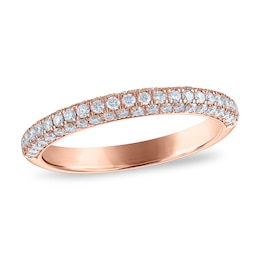 Vera Wang VOW Lab-Grown Diamond Wedding Band 1/2 ct tw 14K Rose Gold