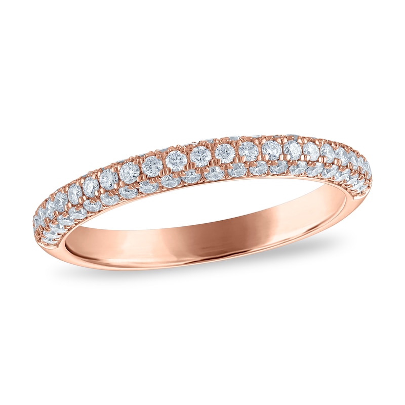 Main Image 1 of Vera Wang VOW Lab-Grown Diamond Wedding Band 1/2 ct tw 14K Rose Gold