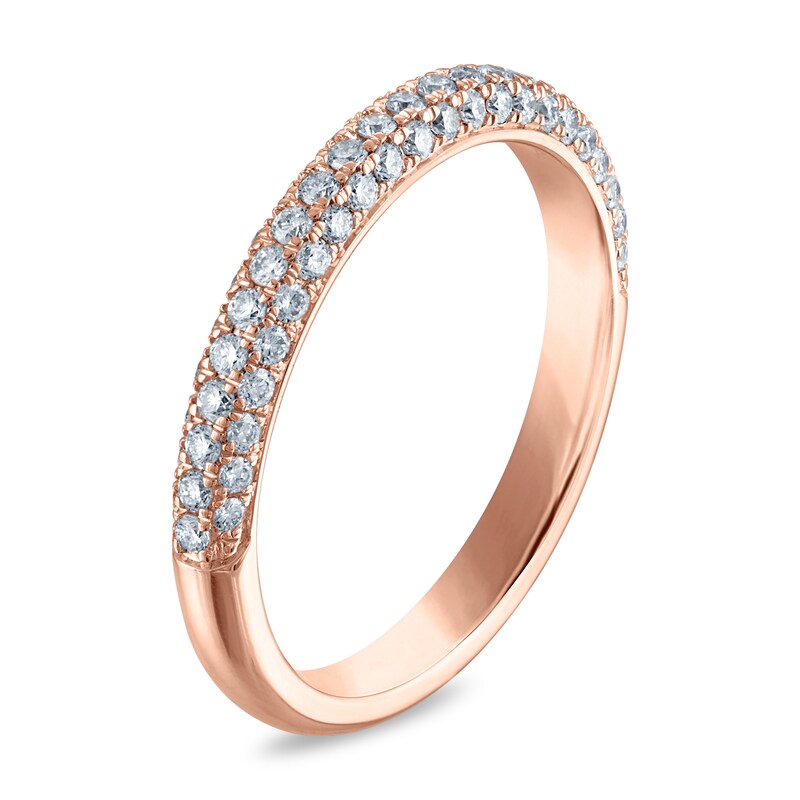 Main Image 2 of Vera Wang VOW Lab-Grown Diamond Wedding Band 1/2 ct tw 14K Rose Gold