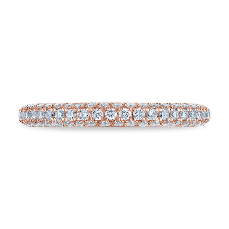 Main Image 3 of Vera Wang VOW Lab-Grown Diamond Wedding Band 1/2 ct tw 14K Rose Gold