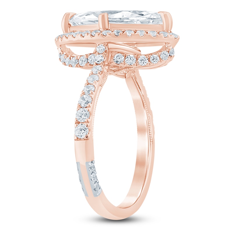 Main Image 2 of Pnina Tornai Marquise-Cut Lab-Grown Diamond Halo Engagement Ring 3 ct tw 14K Rose Gold