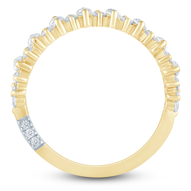 Main Image 4 of Pnina Tornai Marquise & Round-Cut Lab-Grown Diamond Anniversary Ring 1 ct tw 14K Yellow Gold