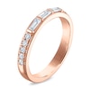 Thumbnail Image 2 of Vera Wang VOW Baguette & Round-Cut Diamond Wedding Band 3/8 ct tw 14K Rose Gold