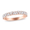 Thumbnail Image 1 of Vera Wang VOW Baguette & Round-Cut Diamond Wedding Band 1/2 ct tw 14K Rose Gold