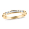 Thumbnail Image 1 of Vera Wang VOW Baguette & Round-Cut Diamond Wedding Band 1/5 ct tw 14K Yellow Gold