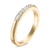 Thumbnail Image 2 of Vera Wang VOW Baguette & Round-Cut Diamond Wedding Band 1/5 ct tw 14K Yellow Gold