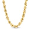 Thumbnail Image 1 of Glitter Rope Chain Necklace 10mm Solid 10K Yellow Gold 24"