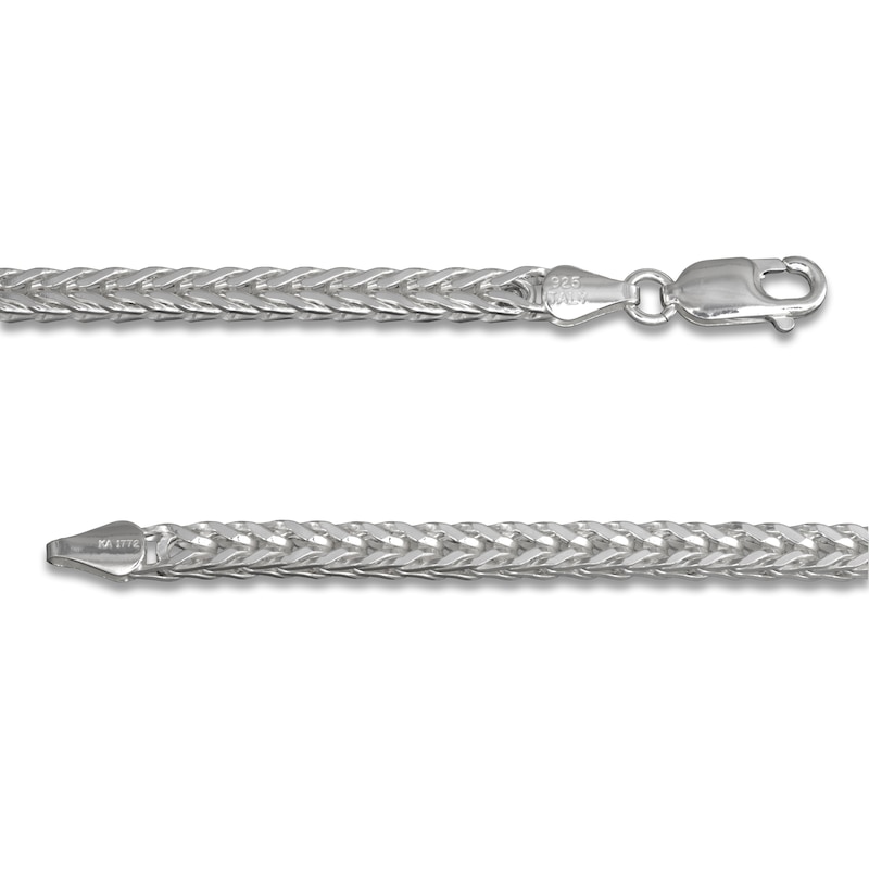Main Image 2 of Foxtail Chain Necklace 3.8mm Solid Sterling Silver 22"
