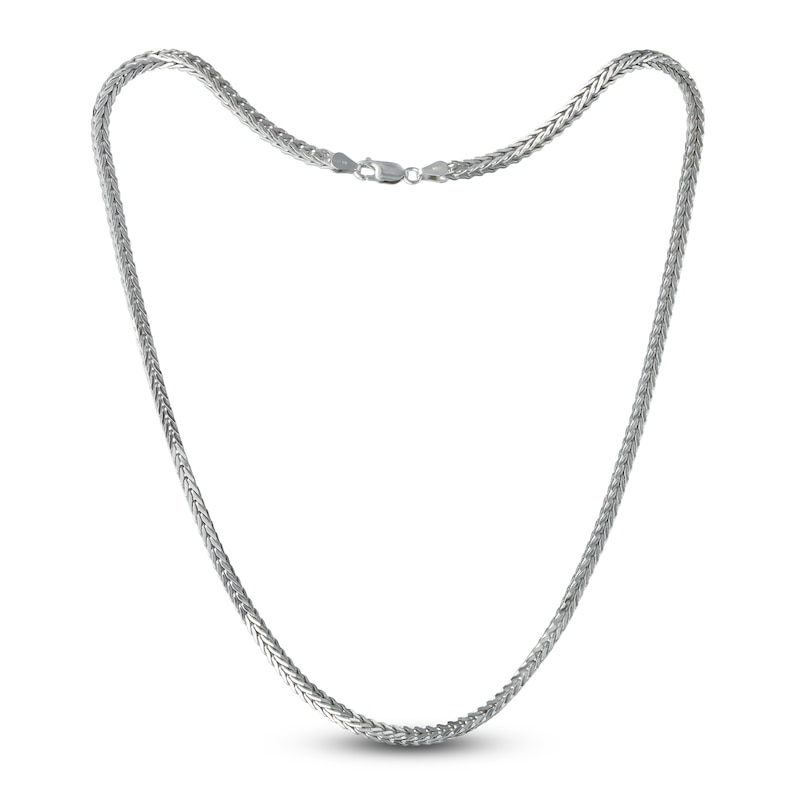 Main Image 3 of Foxtail Chain Necklace 3.8mm Solid Sterling Silver 22"