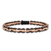 Thumbnail Image 1 of Men's Link Bracelet Black & Rose Ion-Plated Stainless Steel 8.5"
