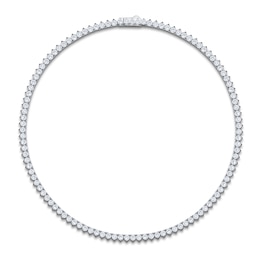 Lab-Grown Diamond Tennis Necklace 20 ct tw 14K White Gold 17"