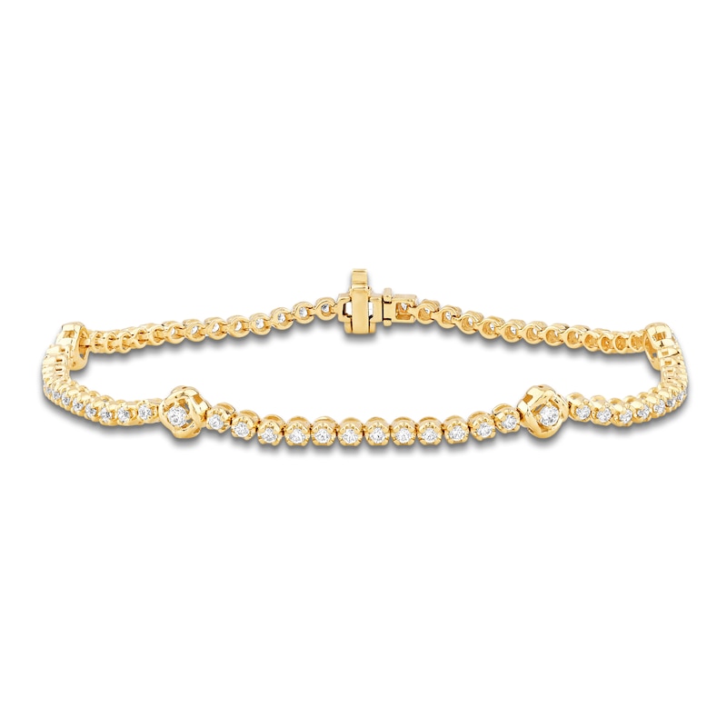 Main Image 1 of Unspoken Diamond Tennis Bracelet 1 ct tw 14K Yellow Gold 7"