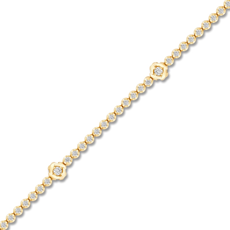 Main Image 2 of Unspoken Diamond Tennis Bracelet 1 ct tw 14K Yellow Gold 7"