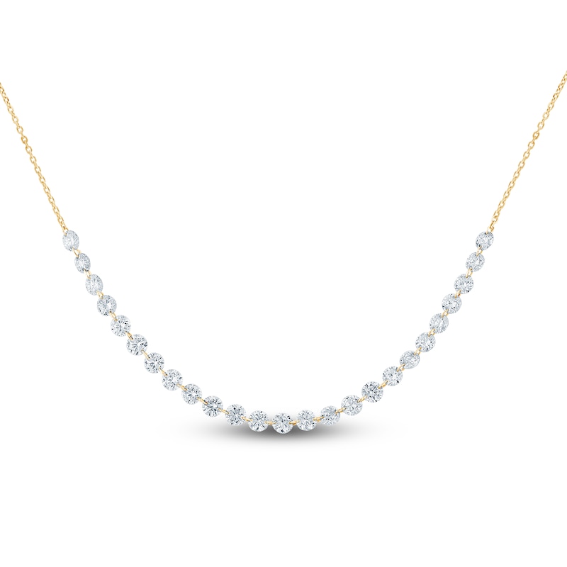 Main Image 1 of Jared Signature Collection Lab-Grown Diamond Necklace 2 ct tw 14K Yellow Gold 18"