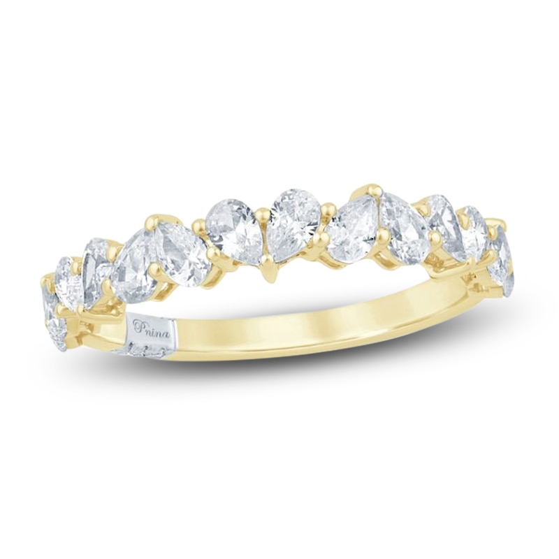 Main Image 1 of Lab-Grown Diamond Pnina Tornai Pear-Shaped Heart Anniversary Ring 1 ct tw 14K Yellow Gold