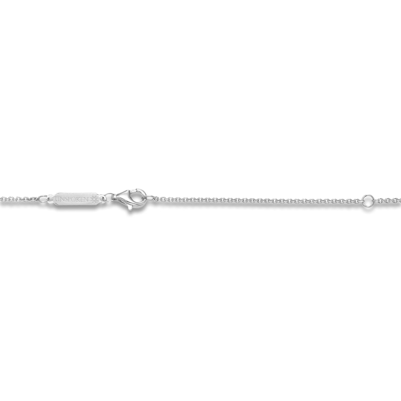 Main Image 3 of Unspoken Diamond Halo Necklace 1-1/4 ct tw 14K White Gold 18"