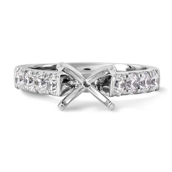 Storied Diamond Desert Sands of Eternity Engagement Ring Setting 1 ct tw Platinum