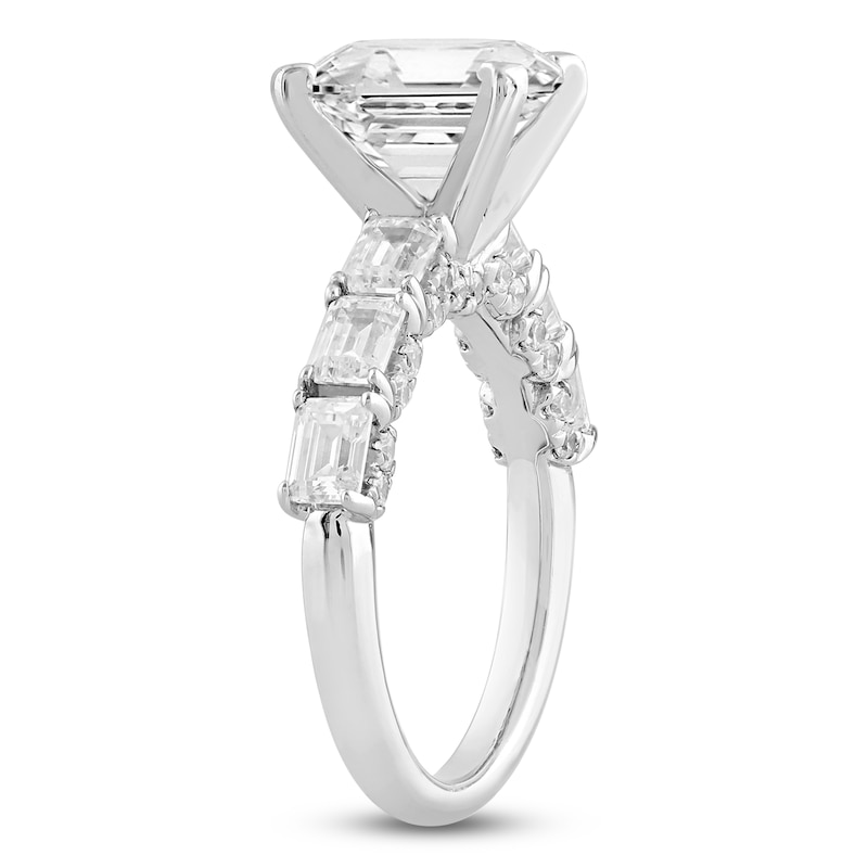 Main Image 2 of Emerald-Cut Lab-Grown Diamond Engagement Ring 4-1/2 ct tw 14K White Gold