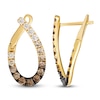 Thumbnail Image 1 of Le Vian Chocolate Ombré Diamond Teardrop Twist Earrings 7/8 ct tw 14K Honey Gold
