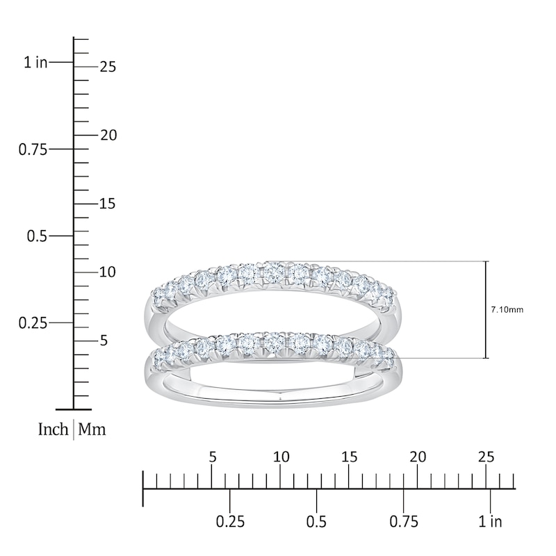 Main Image 4 of Lab-Grown Diamond Enhancer Ring 1/2 ct tw 14K White Gold